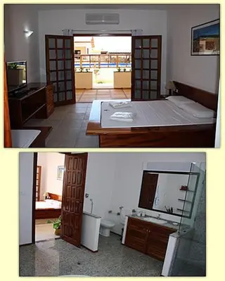 Uma cama ou camas num quarto em Hotel Pousada Canoa Quebrada