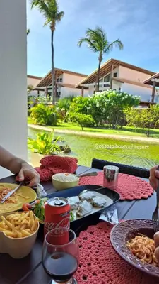Refeições na casa de férias ou nas proximidades