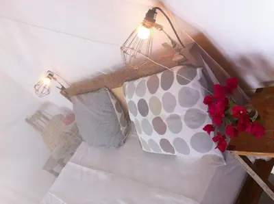 Uma cama ou camas num quarto em Casa da Gwen