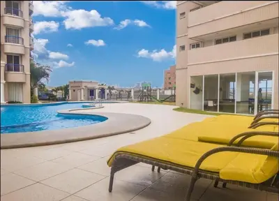A piscina em ou perto de Apartamento condomínio Bech Village Fortaleza