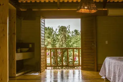 Uma cama ou camas num quarto em Canoé Brasil