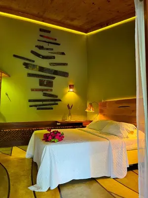 Uma cama ou camas num quarto em Canoé Brasil