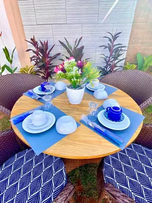 Uma área de estar em Hotel e Pousada Cumbuco Guesthouse