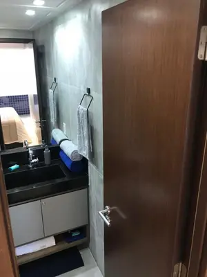 Uma cama ou camas num quarto em Apartamento Vista Mar