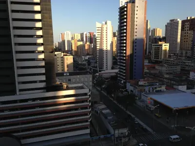 Uma vista geral de Fortaleza ou a vista da cidade a partir do apartamento