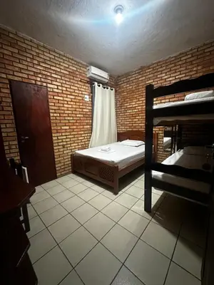 Uma cama ou camas num quarto em Hotel Olho D'água - Baturité