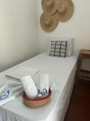 Uma cama ou camas num quarto em Mar de Jeri