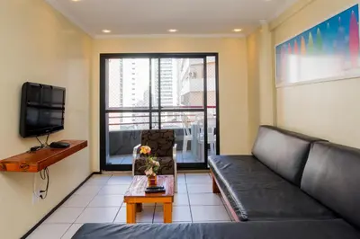 Uma televisão e/ou sistema de entretenimento em Porto de Iracema Apartment 2 Quartos/ 2 Bedrooms)