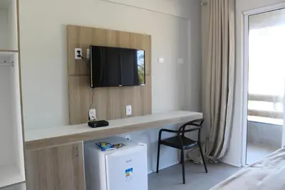 Uma televisão e/ou sistema de entretenimento em Locanda dei Venti