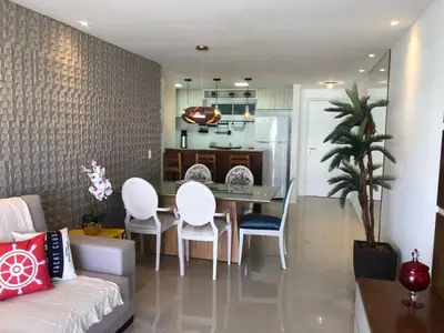 A cozinha ou kitchenette de Apto. Solárium com vista Piscina Próx. Beach Park