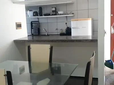 A cozinha ou kitchenette de Ocean Tower Fortaleza