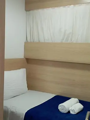Uma cama ou camas num quarto em LIV INN Apartamento na Beira-Mar Fortaleza