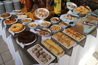 Refeições na casa de férias ou nas proximidades