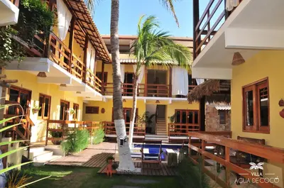 Uma varanda ou terraço em Villa Água de Coco