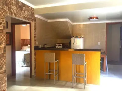A cozinha ou kitchenette de Apartamento no centro da vila de Jericoacoara