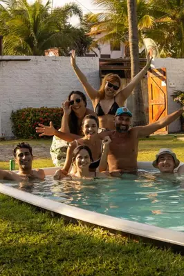 Os clientes hospedados em Indiana Kite school and Hostel