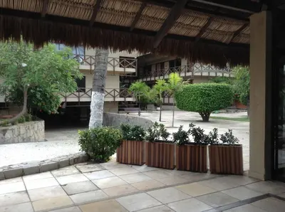 Um jardim no exterior de Eco Paradise ap 122