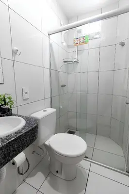 Uma casa de banho em Hotel Aeroporto Star