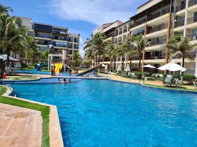 A planta de Beach Living Vista Mar - 3 Quartos - Pé na Areia