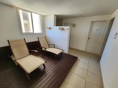 A planta de Beach Living Vista Mar - 3 Quartos - Pé na Areia