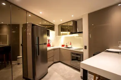 A cozinha ou kitchenette de Particular Deluxe Iate Plaza