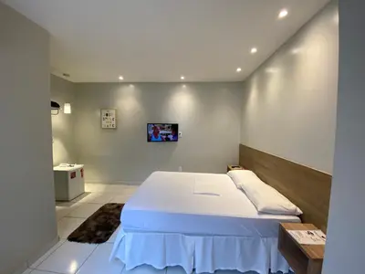 Uma cama ou camas num quarto em Mega Aeroporto Hotel Apenas 1 km de distância do Aeroporto de Fortaleza
