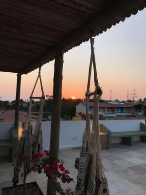 O nascer ou o pôr do sol visto a partir das estalagens