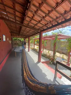 Uma varanda ou terraço em Casa Aratu Moitas-Icaraizinho de Amontada