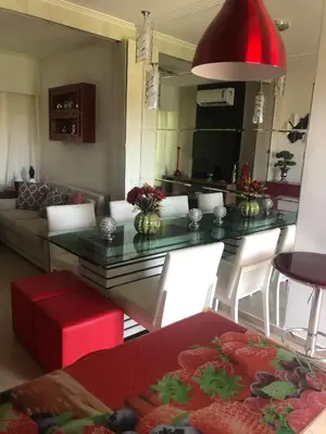 Uma área de estar em Apartamento Completo no Beach Place Cumbuco - Apto Luxo