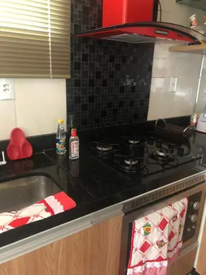 A cozinha ou kitchenette de Apartamento Completo no Beach Place Cumbuco - Apto Luxo
