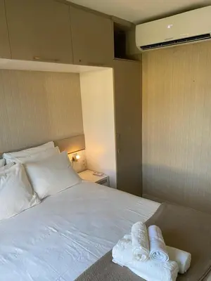 Uma cama ou camas num quarto em VG Sun Cumbuco Apto