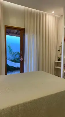 Uma cama ou camas num quarto em Beach Chalet Preá