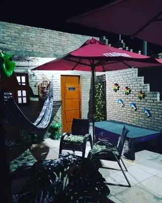 Um pátio ou outra área exterior em Pousada Recanto das Fontes