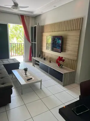 Uma área de estar em Apartamento Completo no Beach Living Porto das Dunas - Apto Luxo