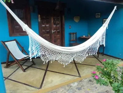 Um pátio ou outra área exterior em Pousada Bangalô