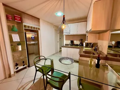 A cozinha ou kitchenette de Landscape Beira Mar - Lindo, Luxo, Frente mar