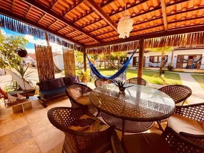 Uma área de estar em Villa Aurora