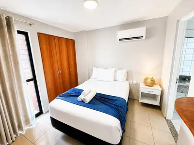 Uma cama ou camas num quarto em Hosts BR - Flat Vista Mar no Meireles