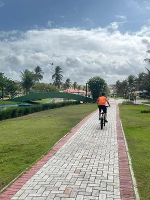 Os clientes hospedados em Aquaville Resorts Vista Piscina