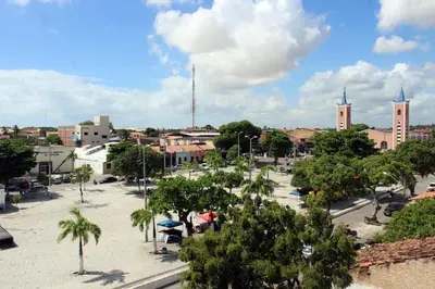 Uma vista geral de Paracuru ou a vista da cidade a partir do apartamento