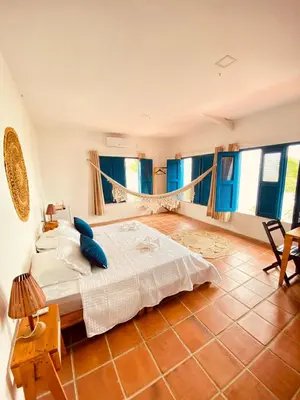 Uma cama ou camas num quarto em Montepascual Ecovillage