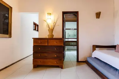Uma cama ou camas num quarto em Casa Bia