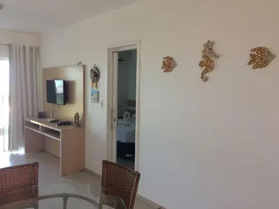 Uma televisão e/ou sistema de entretenimento em Apart Canoa Quebrada