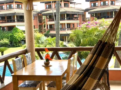 Uma varanda ou terraço em Cumbuco Dream Village Luxury Condo