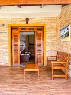 Uma área de estar em Pousada SandBeach