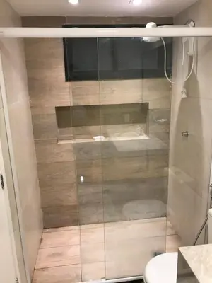Uma casa de banho em Apartamento térreo Aquaville