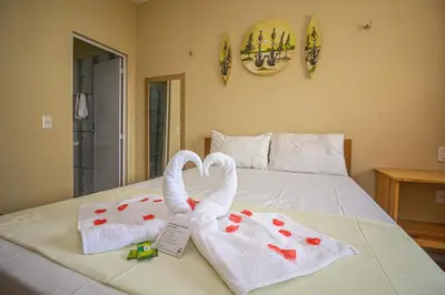 Uma cama ou camas num quarto em Hotel Preá