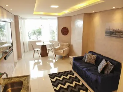 Uma área de estar em APTO LUXO EM HOTEL - BEIRA MAR FORTALEZA