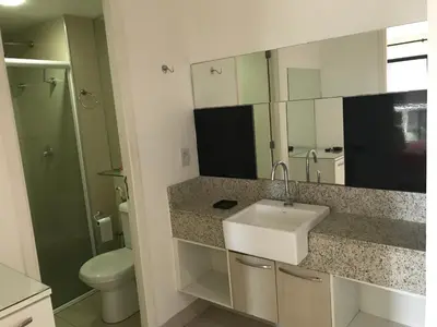 Uma casa de banho em Flat Beira-Mar Landscape