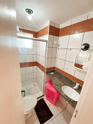 Uma casa de banho em Apto Vista Beira Mar - Praia do Futuro a 100 mt da Praia